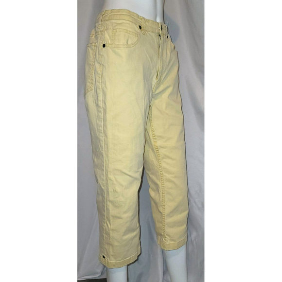 Additions by Chicos Banana Yellow Capris Jeans - Size 0/4 - Picture 2 of 10